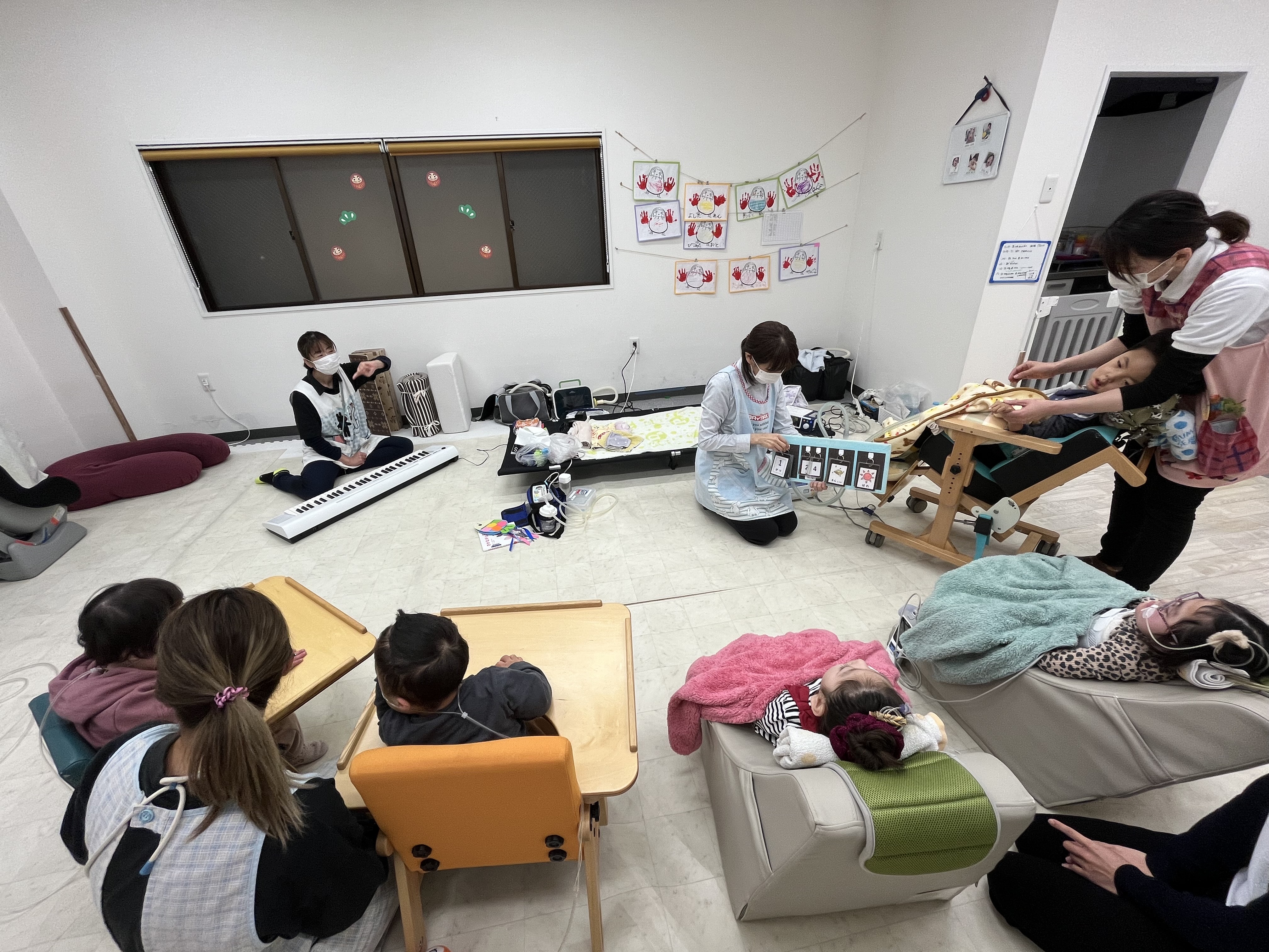 保育園での朝の会の様子